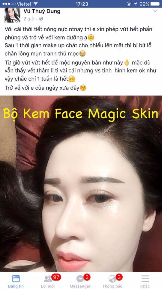 Những feedback thực tế của khách hàng sử dụng kem face Magic Skin